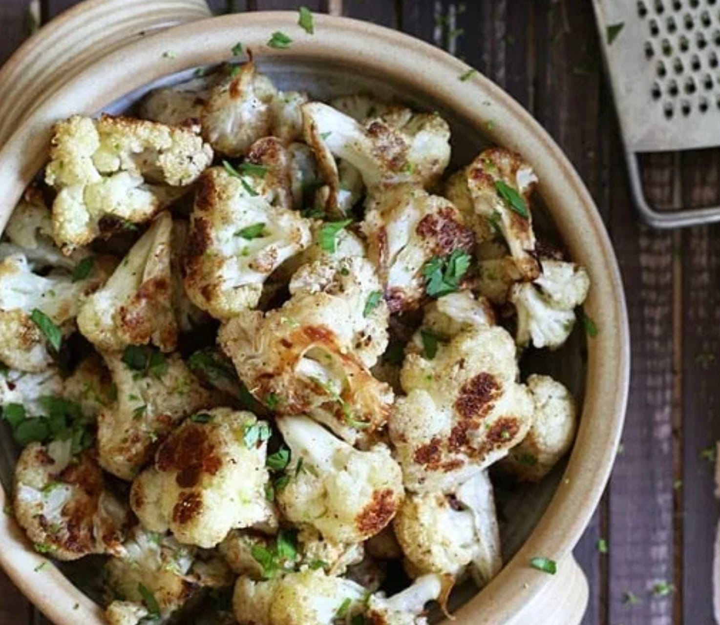 Keto Air Fryer Cilantro Lime Roasted Cauliflower